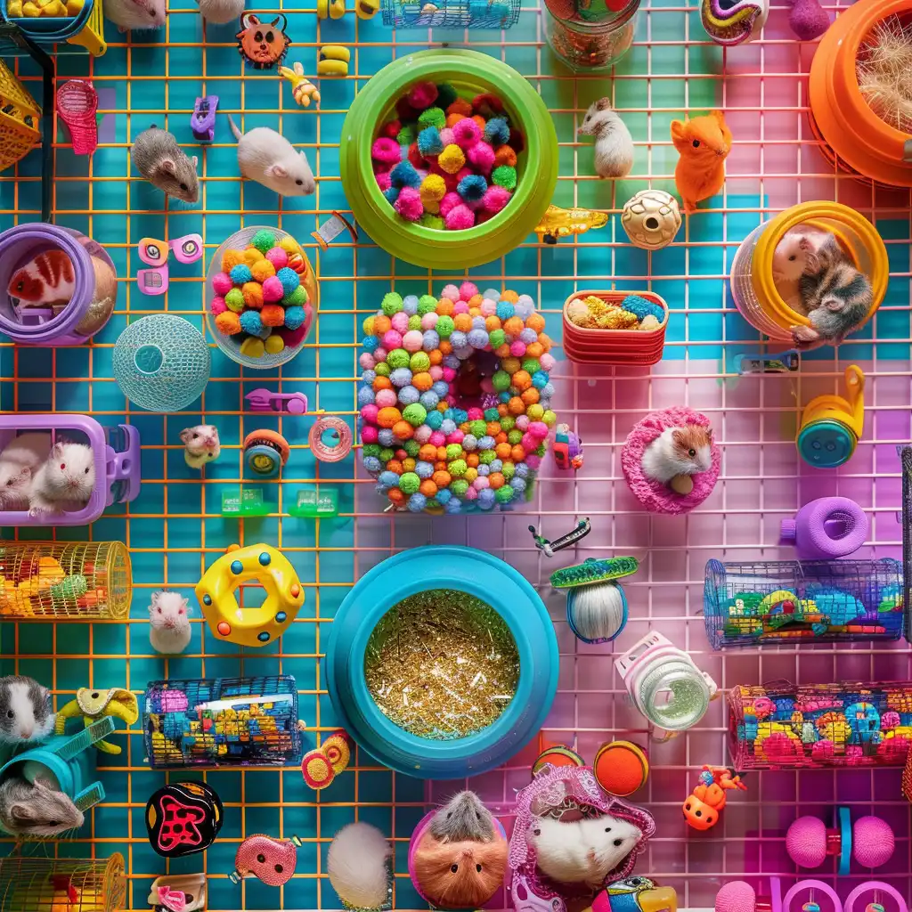 Speeltjes en accessoires voor in het hamsterhok